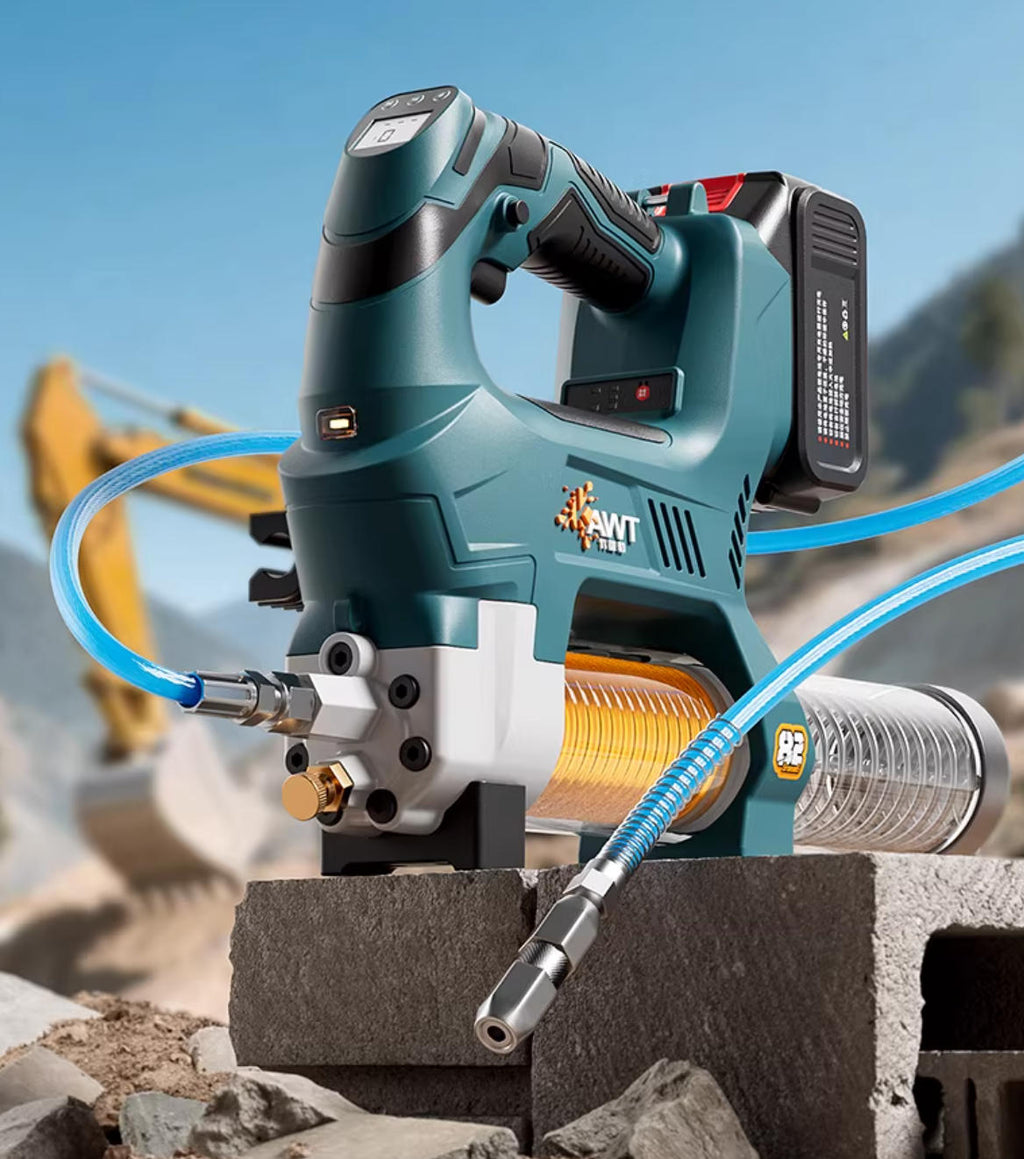 Handheld Cordless Electric Grease Gun (For Cartridge Grease, Preset Metering & Auto-stop)